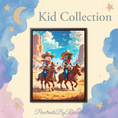 Load image into Gallery viewer, Custom Cowboy Portrait – Baby & Pet in the Wild West|