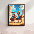 Load image into Gallery viewer, Custom Cowboy Portrait – Baby & Pet in the Wild West|