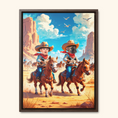 Load image into Gallery viewer, Custom Cowboy Portrait – Baby & Pet in the Wild West|