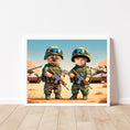 Load image into Gallery viewer, Elite Duo | Custom Pet & Child Military Portrait
