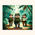 Load image into Gallery viewer, Jungle Squad | Custom Pet & Child Military Portrait