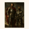 Load image into Gallery viewer, The Knight & His Guardian – Medieval Battle Portrait