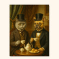 Load image into Gallery viewer, Tea Time Gentlemen – Custom Victorian Pet Portrait (2 Pets)