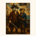 Load image into Gallery viewer, Custom Pirate Pet Portrait – Dog & Cat Adventure at Sea