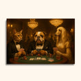 Load image into Gallery viewer, Custom Casino Pet Portrait – Poker Night with Dog & Cat