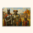 Load image into Gallery viewer, Medieval Pet Knight Portrait – Custom Renaissance Painting with Dogs in Armor