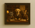 Load image into Gallery viewer, Vintage Pet Scholar Portrait – Custom Dog & Cat Painting in Antique Library