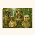 Load image into Gallery viewer, Jungle Explorer Pets – Custom Portrait of Dogs and Cats on a Tropical Expedition
