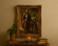 Load image into Gallery viewer, The Knight & His Guardian – Medieval Battle Portrait
