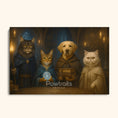 Load image into Gallery viewer, Fantasy Pet Wizards Canvas – Enchanted Wall Art Featuring Magical Dogs and Cats in Medieval Robes