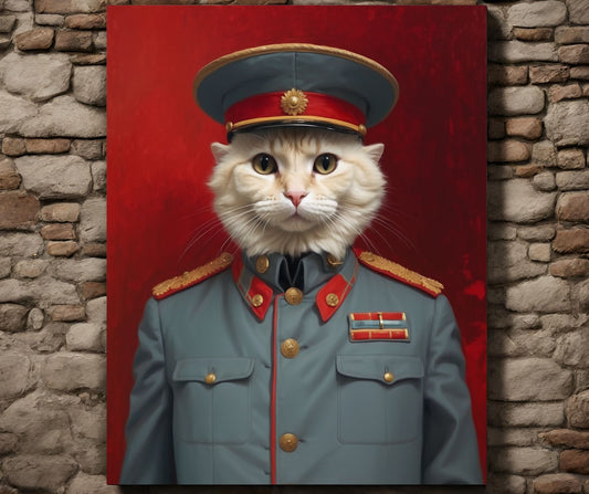 lieutenant Cat - Pet Canvas