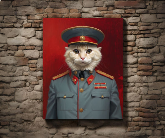 lieutenant Cat - Pet Canvas