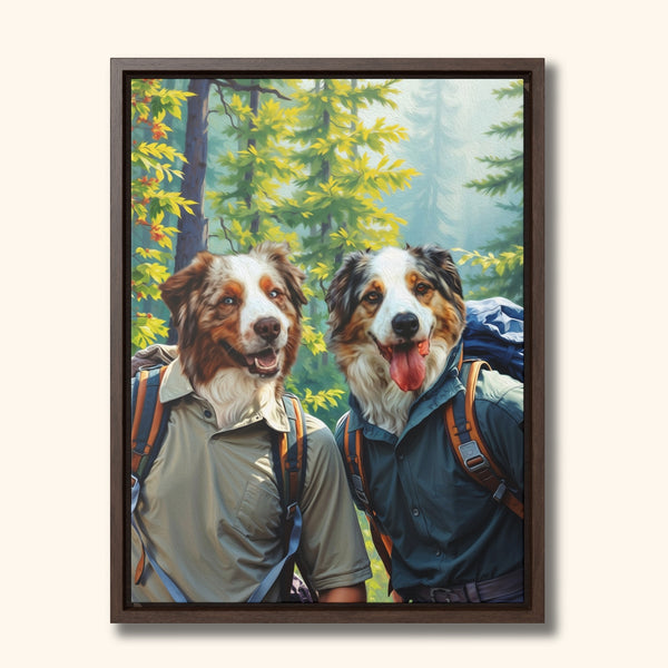 Dogs Hiking | Custom Pet Portrait
