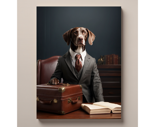Lawyer Pup - Custom Canvas
