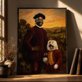 Load image into Gallery viewer, Custom Human & Pet Portrait – Personalized Renaissance Artwork
