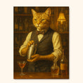 Load image into Gallery viewer, Speakeasy Cat – Custom Bartender Pet Portrait
