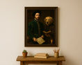 Load image into Gallery viewer, The Scholar & His Loyal Companion – Renaissance Portrait
