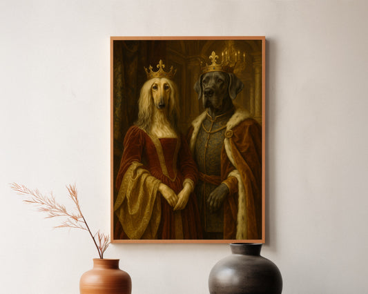 Royal Couple – Custom Renaissance Pet Portrait