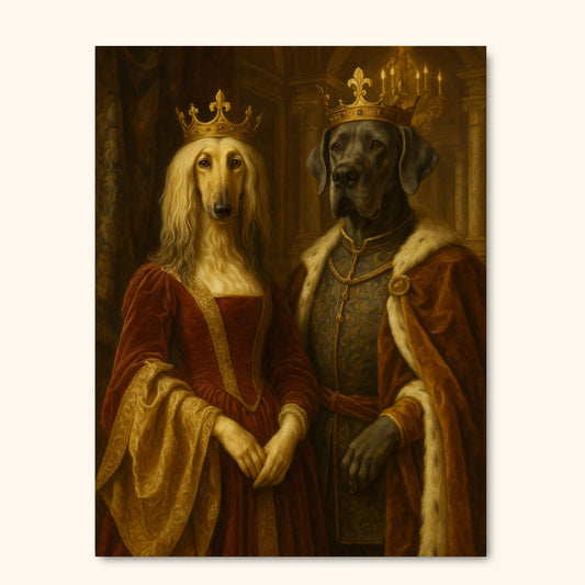 Royal Couple – Custom Renaissance Pet Portrait