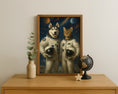 Load image into Gallery viewer, Custom Astronaut Pet Portrait – Dog & Cat in Space

