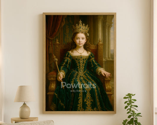 Royal Throne Girl Art