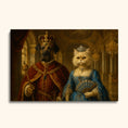 Load image into Gallery viewer, Custom Royal Pet Portrait – Dog & Cat as King and Queen

