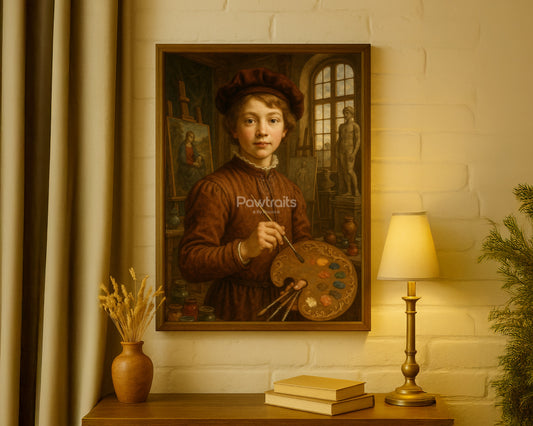 Personalized Renaissance Young Artist Canvas Art