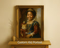 Load image into Gallery viewer, Princess and Cat Portrait Canvas
