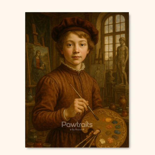 Personalized Renaissance Young Artist Canvas Art