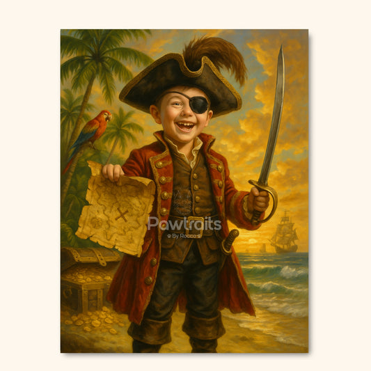 Pirate Kid Canvas Art