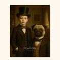 Load image into Gallery viewer, Victorian Boy and Pet Vintage Canvas Art
