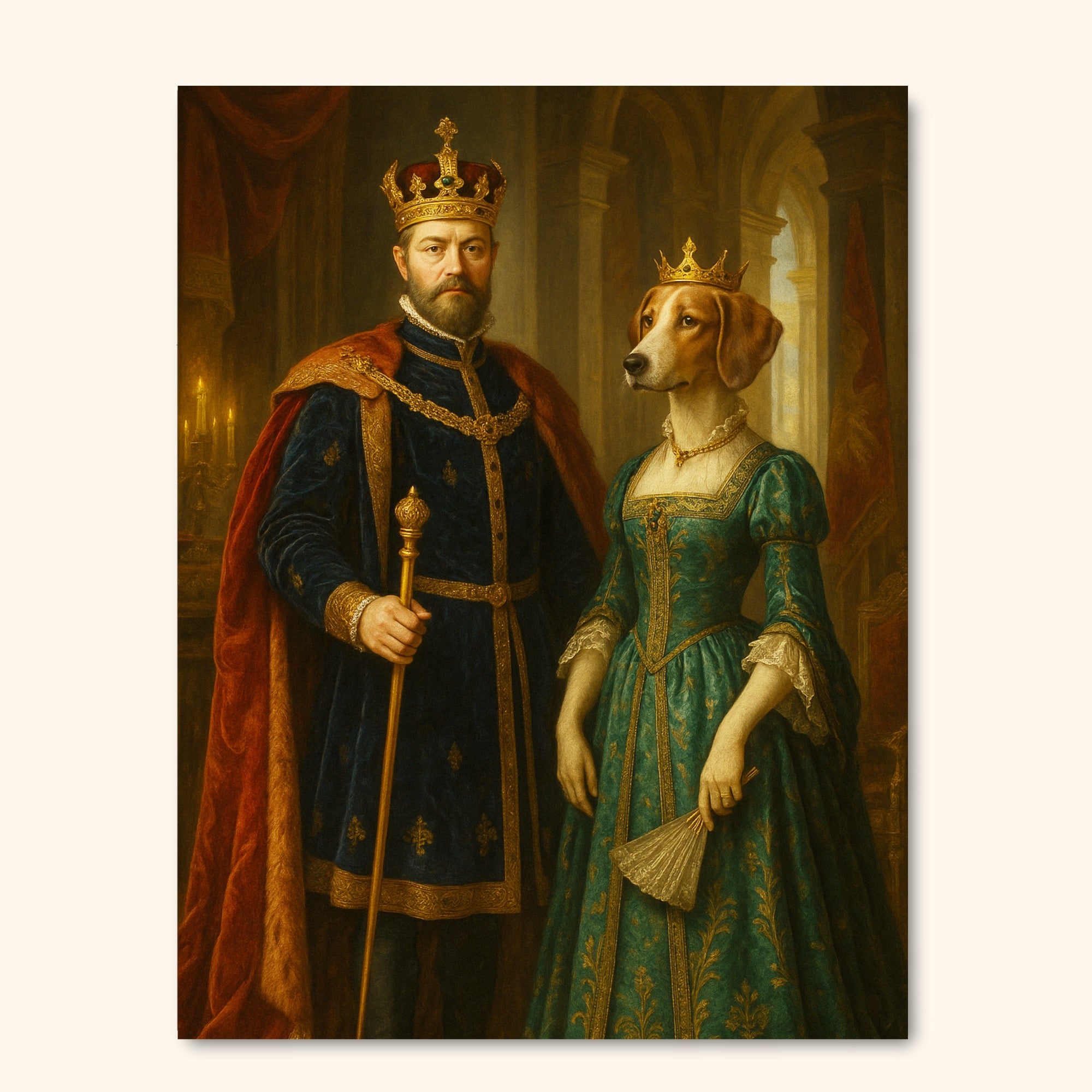 The King & His Queen – Royal Pet Portrait