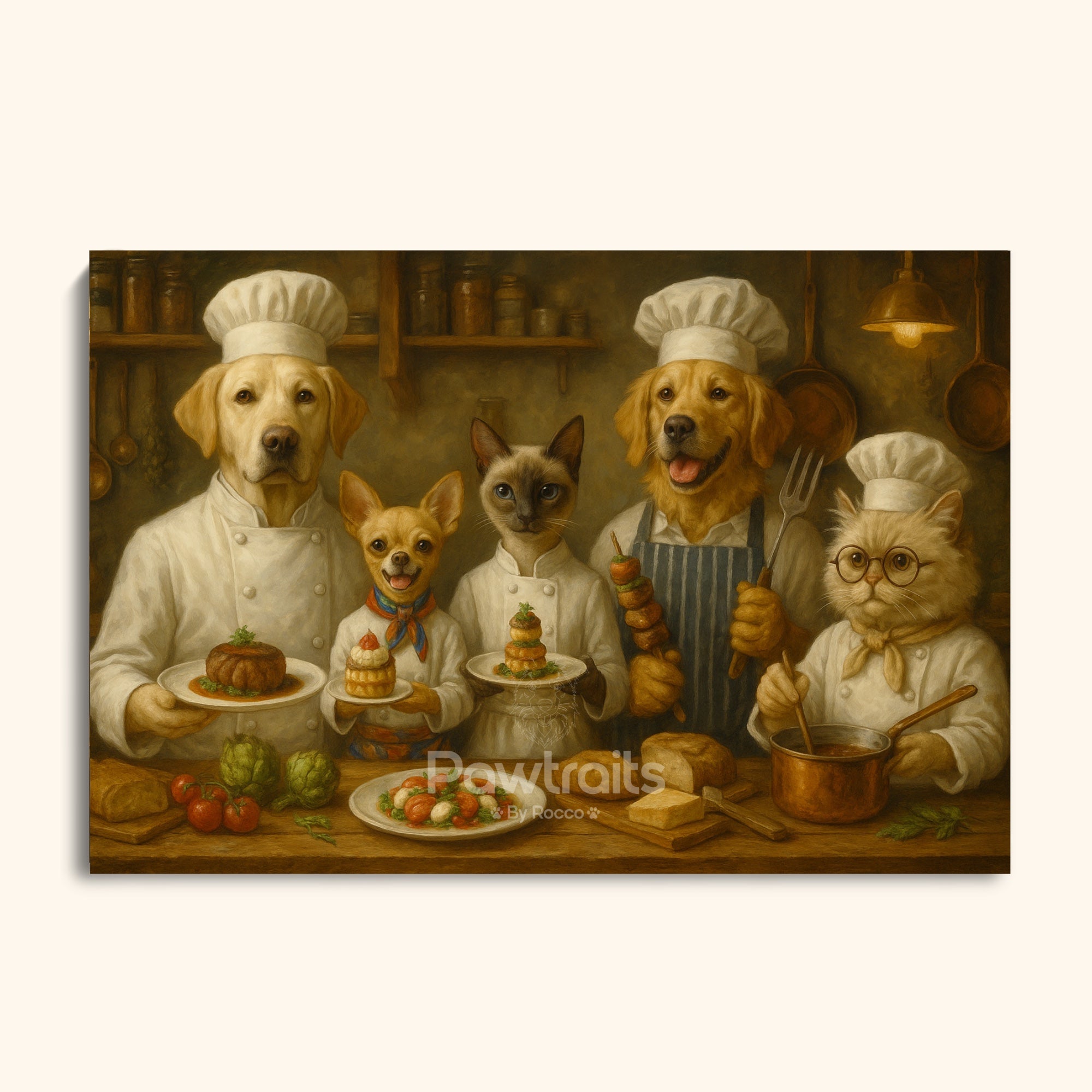 5 Pets Chef Portrait