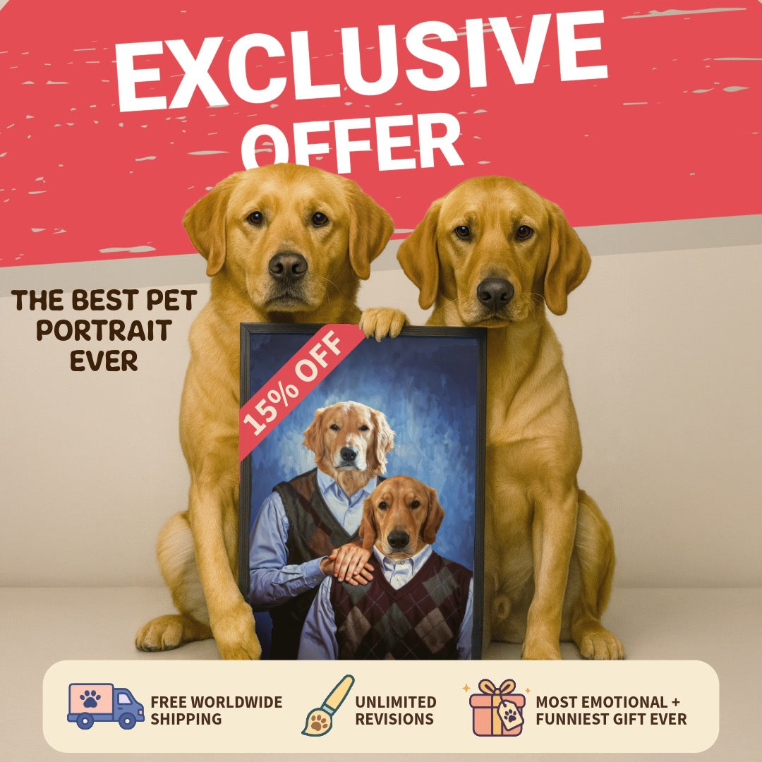The best pet portrait ever - Step Brothers style