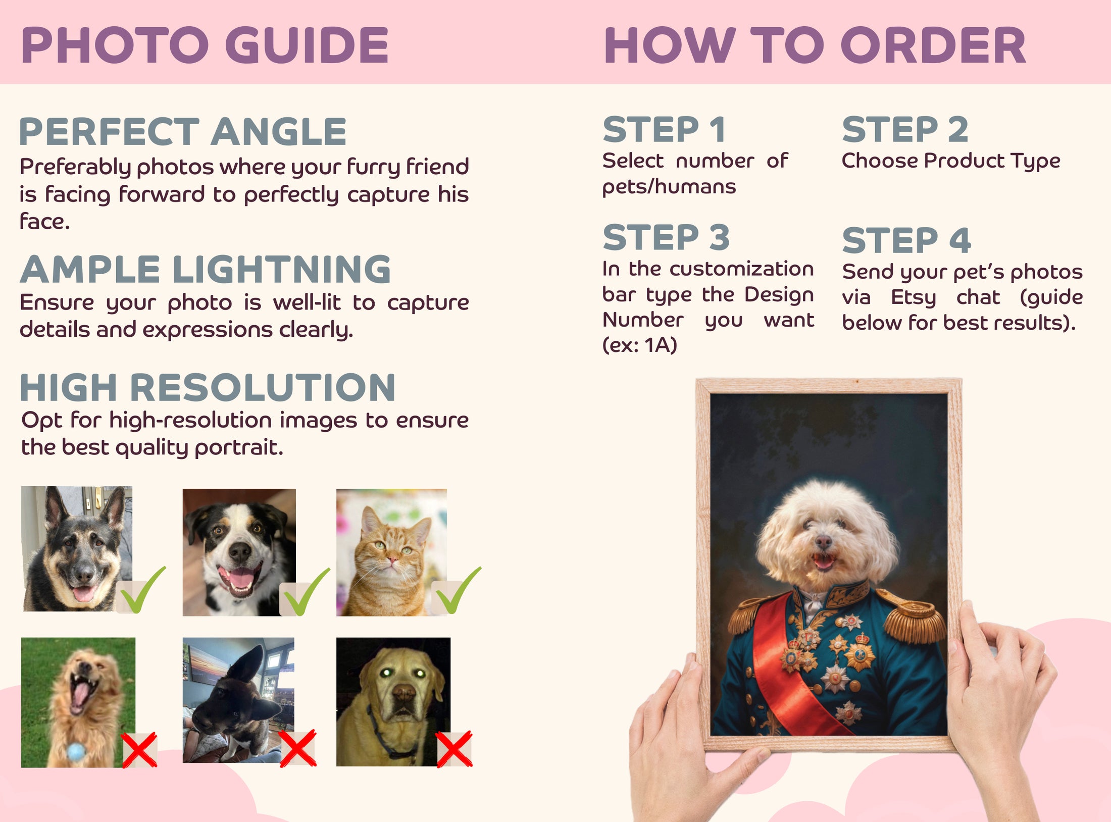 Photo guide and how to order in 4 easy steps